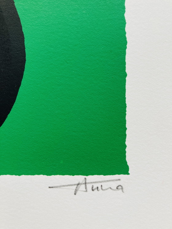 Image 1 of Anna - Silkscreen Cow - Green