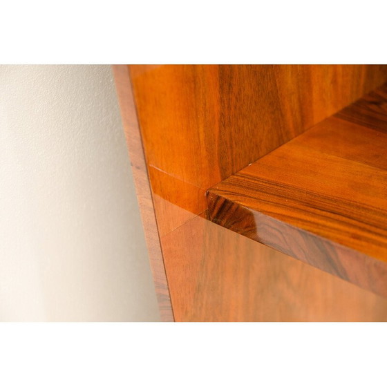 Image 1 of Vintage walnut wall shelf, Czechoslovakia 1930