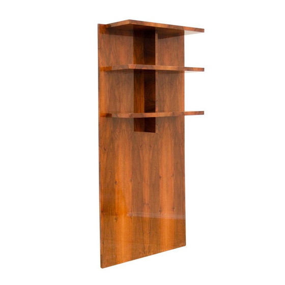 Image 1 of Vintage walnut wall shelf, Czechoslovakia 1930