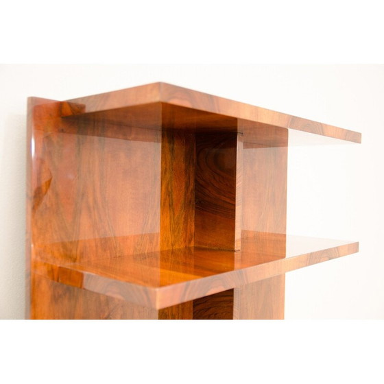 Image 1 of Vintage walnut wall shelf, Czechoslovakia 1930