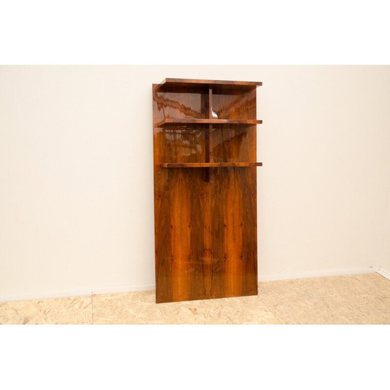 Image 1 of Vintage walnut wall shelf, Czechoslovakia 1930