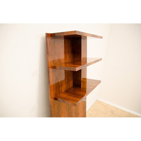 Image 1 of Vintage walnut wall shelf, Czechoslovakia 1930