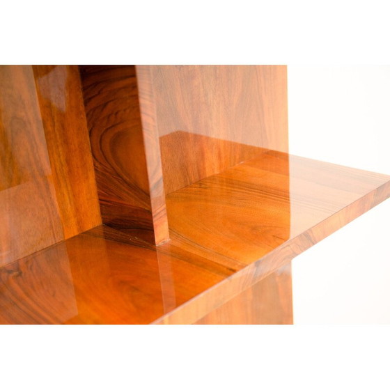 Image 1 of Vintage walnut wall shelf, Czechoslovakia 1930