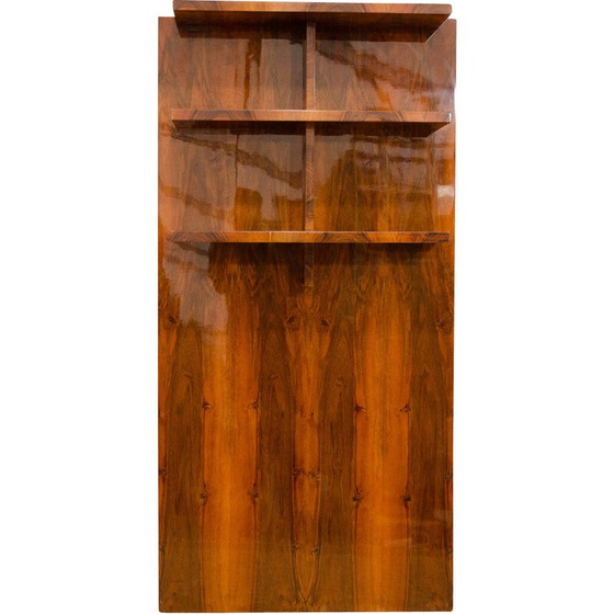 Image 1 of Vintage walnut wall shelf, Czechoslovakia 1930