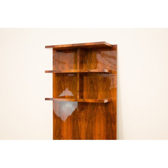 Image 1 of Vintage walnut wall shelf, Czechoslovakia 1930