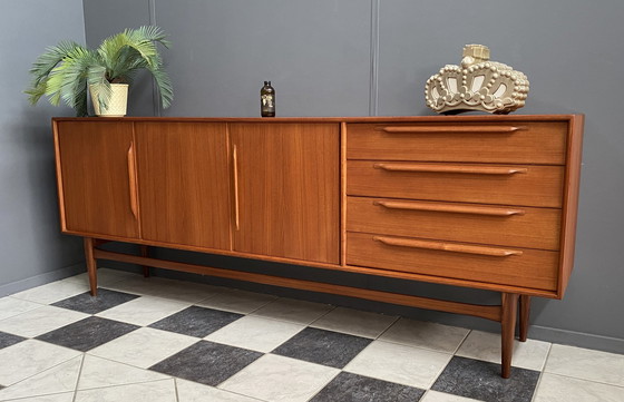 Image 1 of Teak Sideboard by Heinrich Riestenpatt 1960s 225cm wide