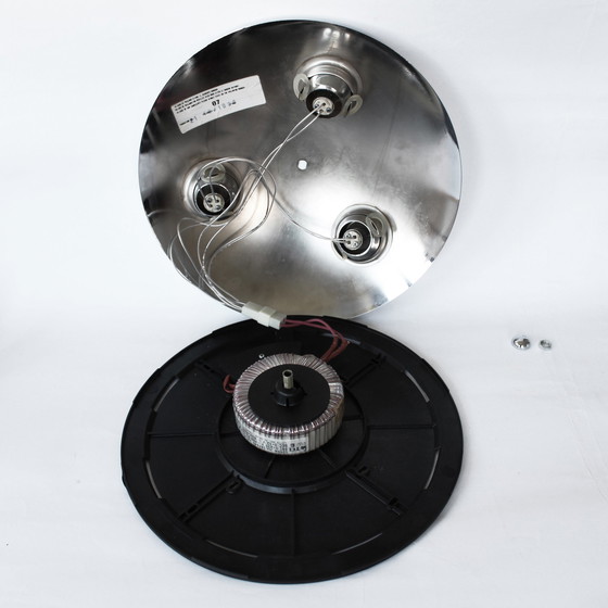 Image 1 of Vintage 90S Ufo Chrom Ceiling Lamp - Zicoli