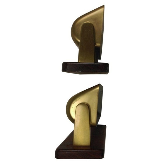 Image 1 of Pair of vintage brass wall lamps by Lyfa, Denmark 1950