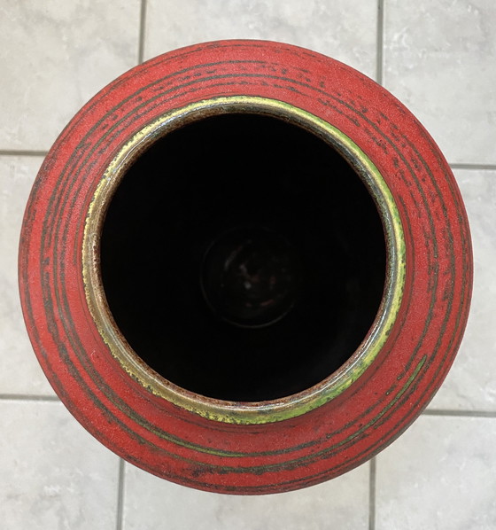 Image 1 of Grande vaso in ceramica rossa di Scheurich Germania modello 517-45