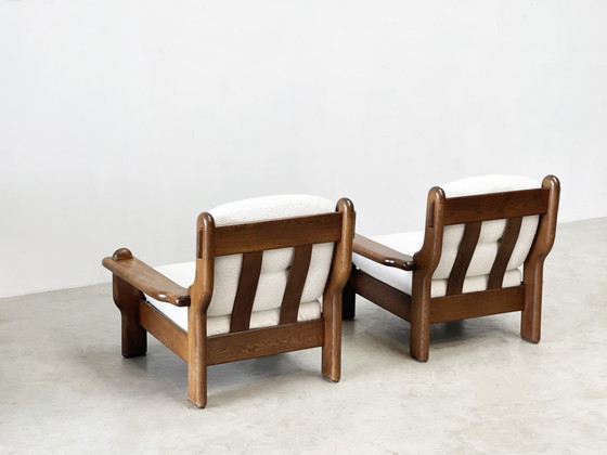 Image 1 of 2 brutalist french lounge chairs