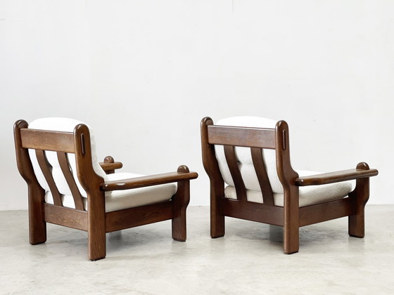 Image 1 of 2 brutalist french lounge chairs