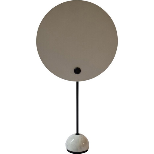 Vintage Kuta lamp in veined marble and metal by Vico Magistretti for Oluce, Italy 1978