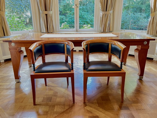 Large Giorgetti dining table + 8 chairs