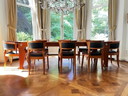 Large Giorgetti dining table + 8 chairs