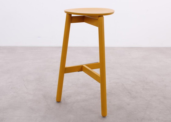 Image 1 of DUM Office Beech bar stool ochre yellow