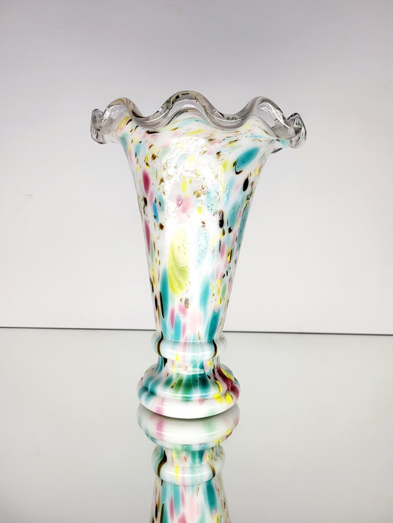 Image 1 of Art Nouveau Spatter Vase Clichy, Legras, France