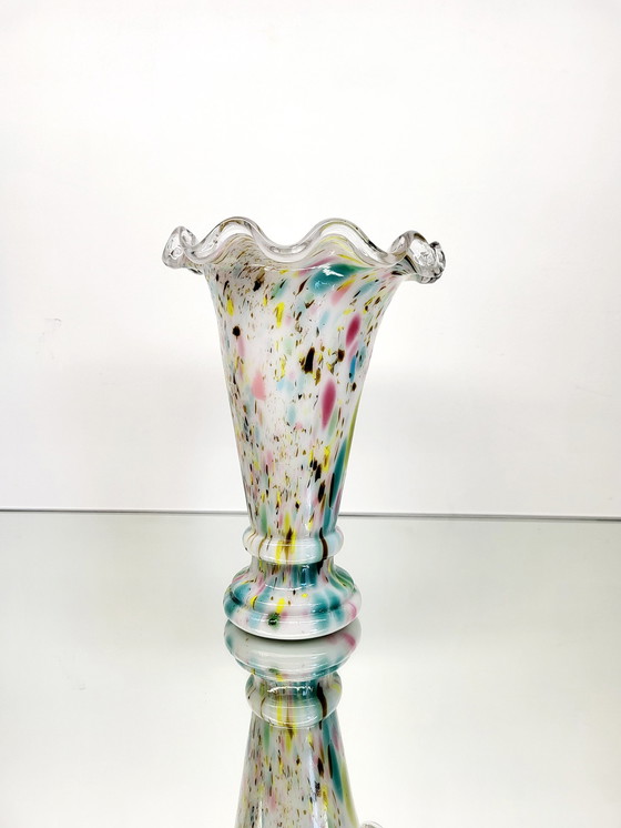 Image 1 of Art Nouveau Spatter Vase Clichy, Legras, France