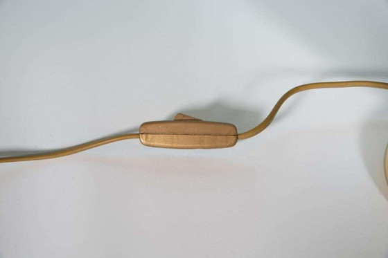 Image 1 of Lampe de table bohème 1970, poterie vintage et laiton