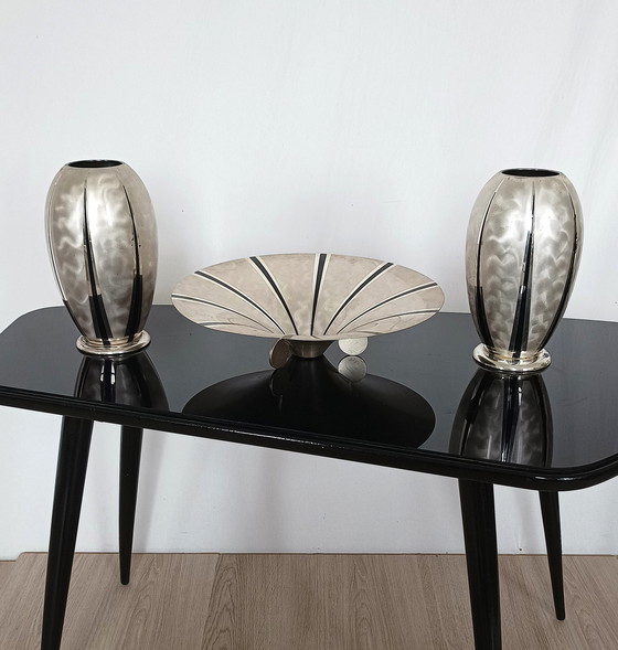 Image 1 of WMF Ikora art deco fruit bowl and vases