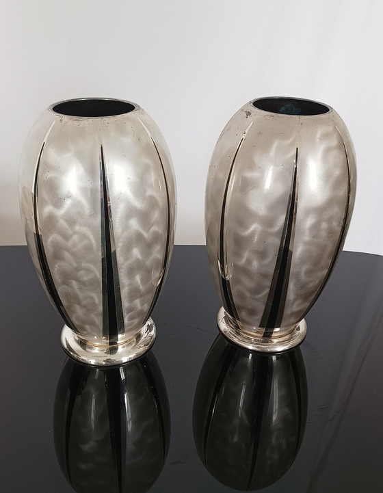 Image 1 of WMF Ikora art deco fruit bowl and vases