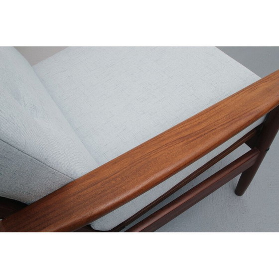 Image 1 of Poltrona vintage in teak grigio-blu anni '60