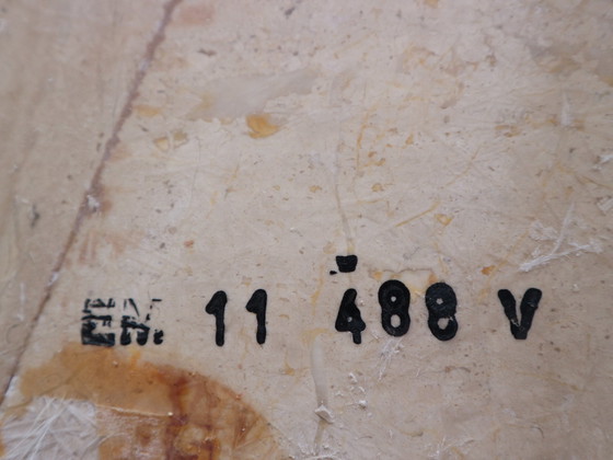 Image 1 of Table basse vintage carrée en travertin fabriquée dans les années 1980