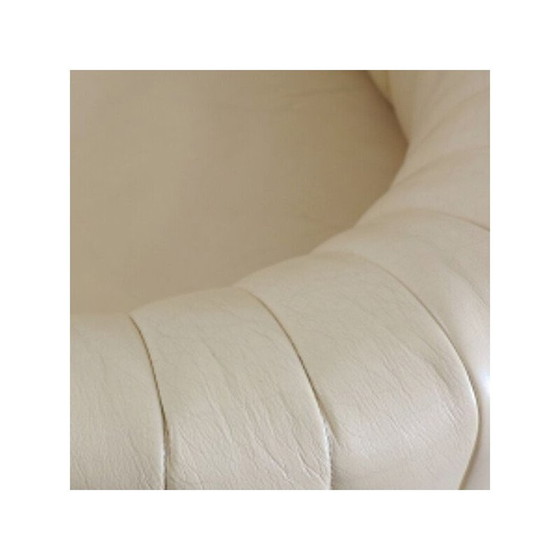 Image 1 of Set di 6 poltrone vintage con poggiapiedi di Poltrona Frau, anni '70