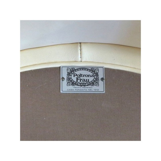 Image 1 of Set di 6 poltrone vintage con poggiapiedi di Poltrona Frau, anni '70