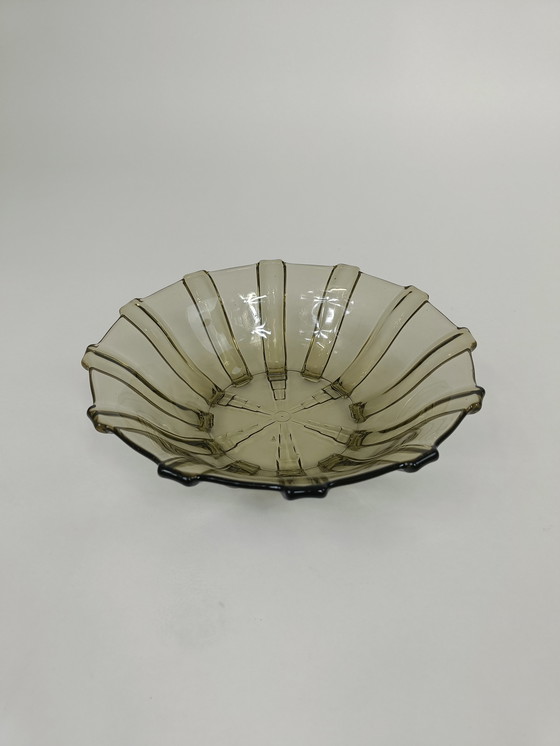 Image 1 of Art Deco Press glass bowl - Czech Republic