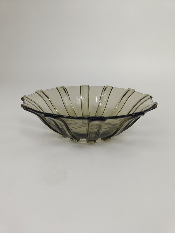 Image 1 of Art Deco Press glass bowl - Czech Republic