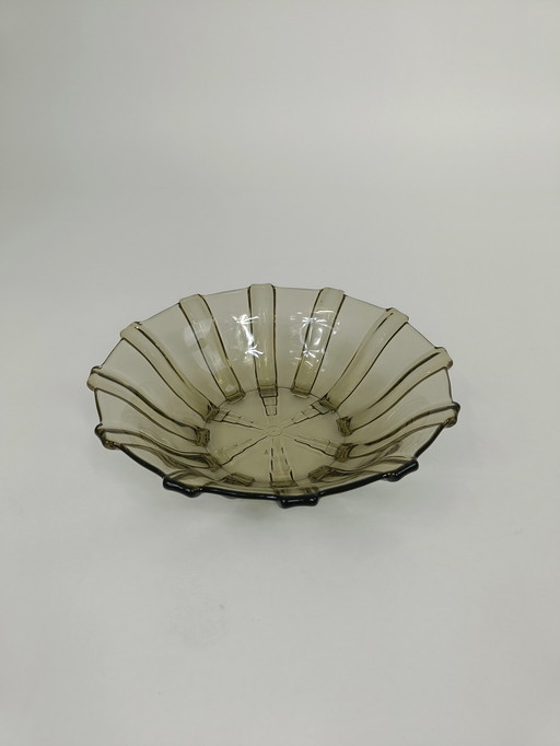 Art Deco Press glass bowl - Czech Republic