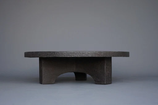 Brutalist Round Resin Coffee Table, 1970S