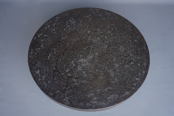 Image 1 of Brutalist Round Resin Coffee Table, 1970S