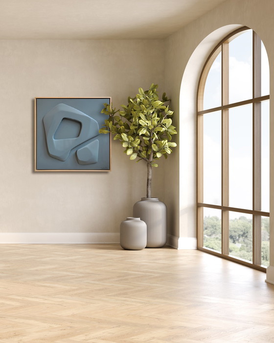 Image 1 of Abstract 'Blue Sky' 3D Art