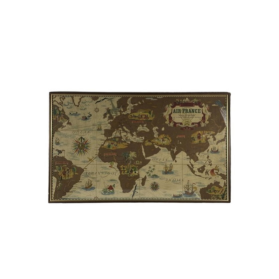 Image 1 of Mappa poster vintage Air France "Nova et Vetera" di Lucien Boucher, Francia 1939