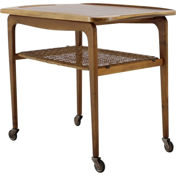Image 1 of Vintage beech serving trolley by Drevotvar, Czechoslovakia 1970