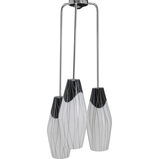 Image 1 of Lampada a sospensione in vetro vintage, Cecoslovacchia 1970