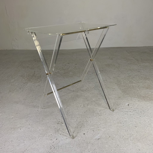 Plexiglas Folding Table, 1970s