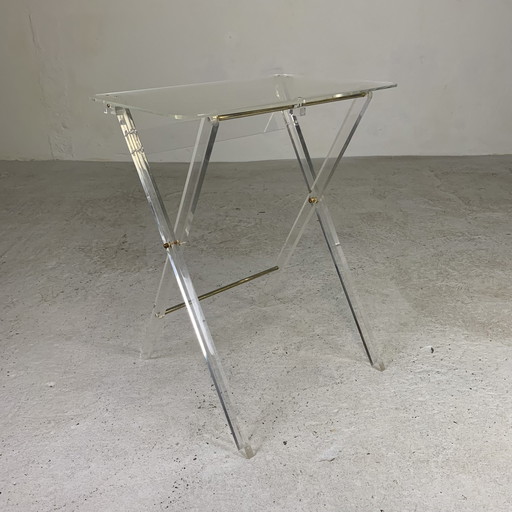 Plexiglas Folding Table, 1970s