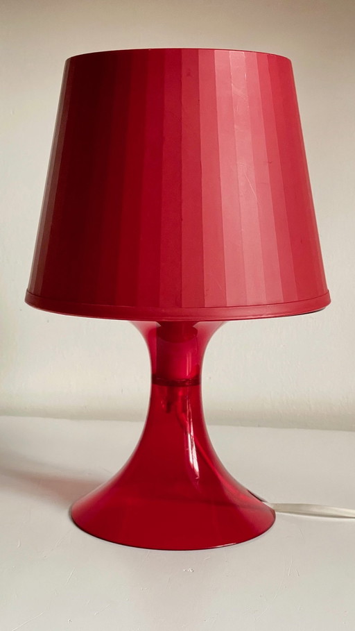 Red Ikea lamp