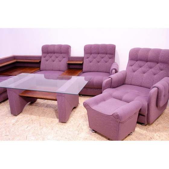 Image 1 of Vintage wooden living room set, Czechoslovakia, 1980