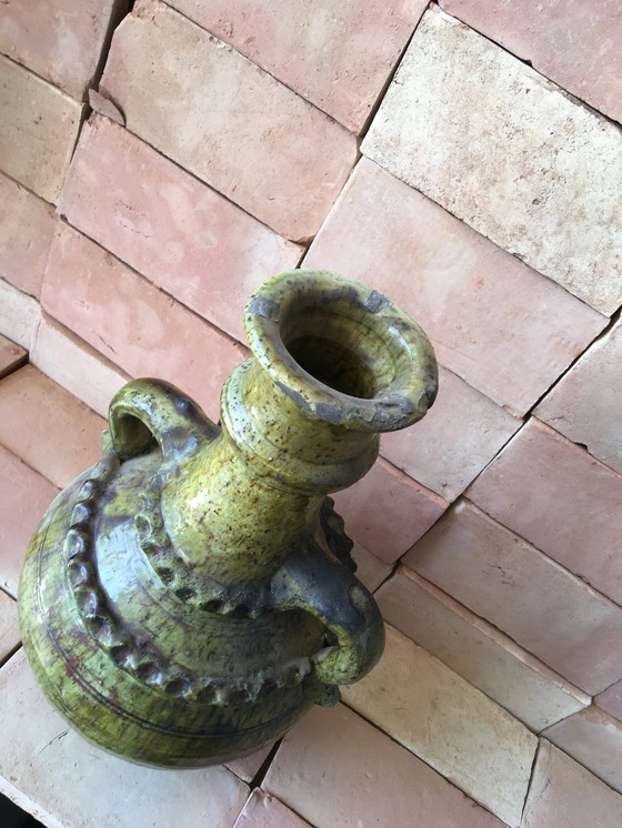 Image 1 of Poterie De Tamegroute En Terre Cuite Émaillée 