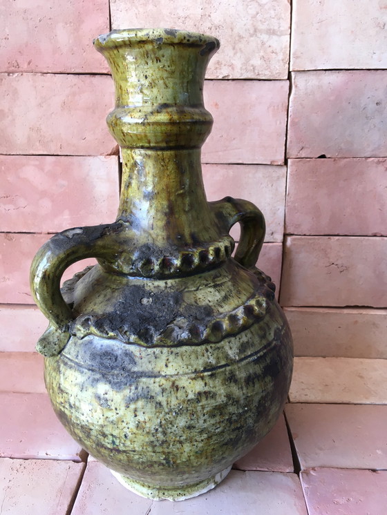 Image 1 of Poterie De Tamegroute En Terre Cuite Émaillée 