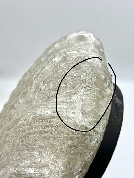 Image 1 of Vintage ceiling Lamp Ice Glass 1970