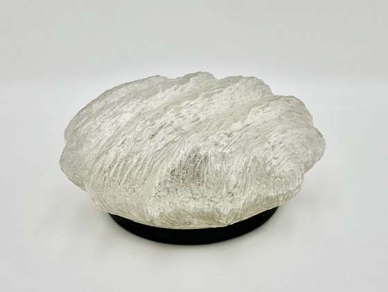 Image 1 of Vintage ceiling Lamp Ice Glass 1970