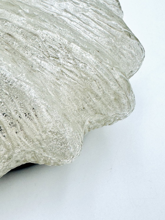 Image 1 of Vintage ceiling Lamp Ice Glass 1970