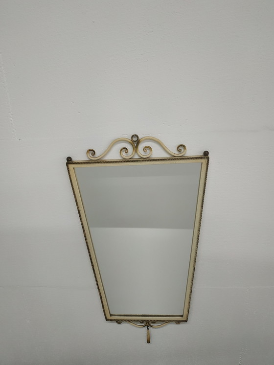 Image 1 of Specchio in metallo vintage (stile Art Nouveau)