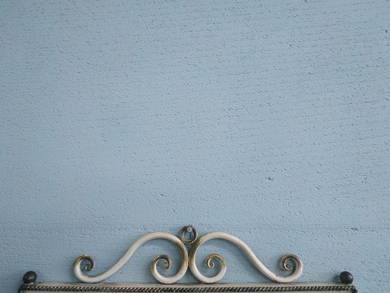 Image 1 of Specchio in metallo vintage (stile Art Nouveau)