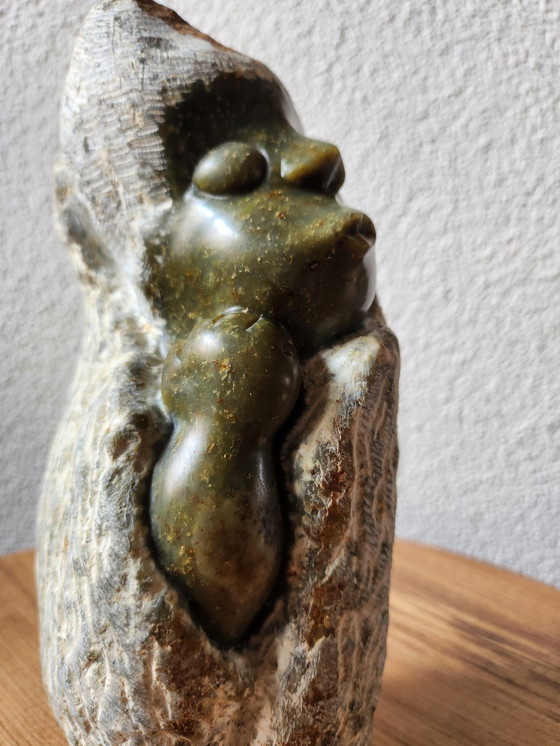 Image 1 of Opal Stone Statue 'Thinking Boy' From Zimbabwe