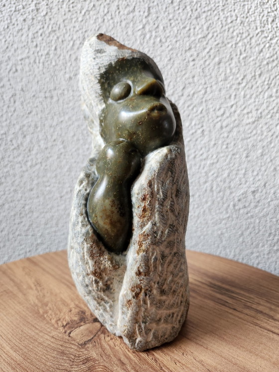 Image 1 of Opal Stone Statue 'Thinking Boy' From Zimbabwe